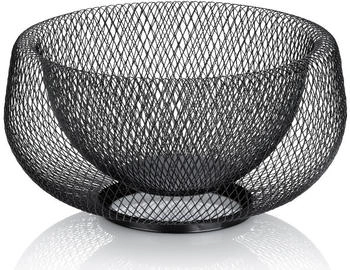Kela Fruchtkorb Marlo Metall schwarz 14 cm 30,5cmØ