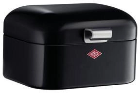 Wesco Brotkasten Mini Grandy, Stahlblech, Klappdeckel, 18 x 17 x 12cm, schwarz