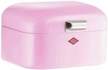 Wesco Brotkasten Mini Grandy, Stahlblech, Klappdeckel, 18 x 17 x 12cm, pink