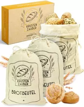 Krustenzauber Brotbeutel Set 40x30cm 3er Set / 40x30cm