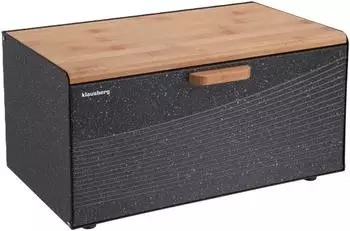 Klausberg Brotkiste Holz (Schwarz)
