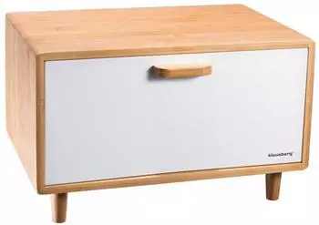 Klausberg Bambus Brotkasten Brotbox Brotkiste KB-7400, Weiß