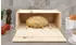 Erst-Holz Metallfreie Brotbox mit Klappe und Gravur Zirbenholz (40.10-047)