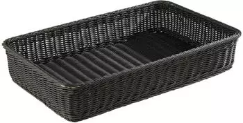 APS Profi Line Korb GN 1/1, 53x32,5x10cm, Polypropylen, schwarz (50722)