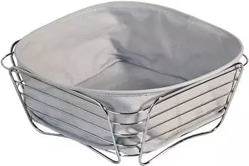 Kesper Brotkorb Chrom grau 26x26cm (90881)