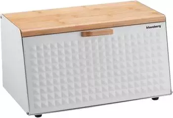 Klausberg Brotkasten KB-7468 Stahl/Bambus doppelseitige Öffnung (KB-7468)