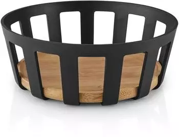 Eva solo Nordic Kitchen Brotkorb Large, Bambus, Schwarz (520460)