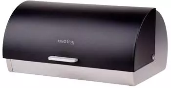 KINGHOFF Brotkasten mit Deckel, schwarz matt & transparent (KH-3208)