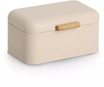 Zeller Brotkasten Metall/Bambus, beige (25416)