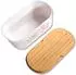 Kesper Brotbox mit Bambus-Schneidebrett, weiß, 34x20x14,5cm (38500)