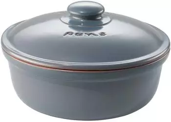 R&ouml;mertopf Brottopf rund, Keramik, blau-grau, &Oslash; 30cm, 4,5L (2 809 15)