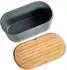 Kesper Brotbox Bambus/Kunststoff, grau, Deckel als Schneidebrett (38501)