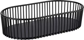 APS Urban Brotkorb oval, Metall, schwarz (30337)