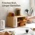 Praknu Brotkasten klein mit Schiebetür, Holz, weiß (77770538)