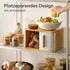 Praknu Brotkasten klein mit Schiebetür, Holz, weiß (77770538)
