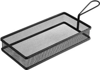 APS Snackholder Servier-Frittierkorb Edelstahl, schwarz (40629)