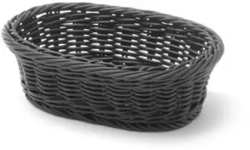Hendi Brotkorb oval, Polypropylen, schwarz, 190x120x60mm (426777)