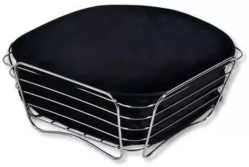 Kesper Brot- und Obstkorb Edelstahl schwarz, Ø 26cm (90882)