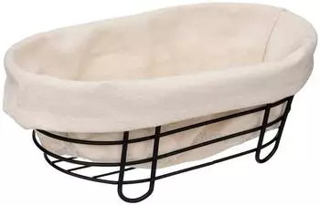 Paris Prix Brotkorb "Bistrot" oval, Metall, schwarz/wei&szlig;, 28cm
