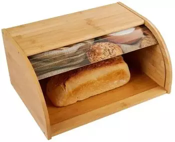 Westfalia Brotkasten aus Bambus mit Rolldeckel, Brotmotiv, 38x28x18cm (WF-1000050)