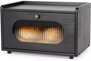 Gerster Brotkasten Zirbenholz mit magnetischer Acrylt&uuml;r, braun, 36,5x23,5x22cm