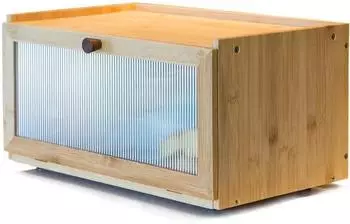Gerster Brotkasten Bambus, transparente Tür, 40x25x20cm