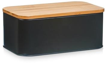 Zeller Brotkasten mit Bamboo Deckel 31 x 18 x 12,5 cm (schwarz)