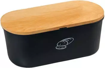 Kesper Brotbox oval 34 x 18 cm schwarz Kesper Brotbox oval 34 x 18 cm schwarz