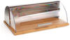 Secret de Gourmet Bread box bamboo and stainless steel