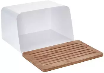 Wenko Brotkasten mit Schneidebrett weiß (35 cm) Wenko Brotkasten mit Schneidebrett weiß (35 cm)