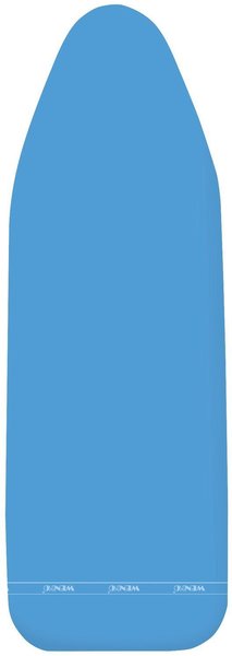 Wenko Bügeltischbezug Keramik m, Bügelbrettbezug, 125 x 40 cm, Blau, Baumwolle blau, Polyester weiß – blau