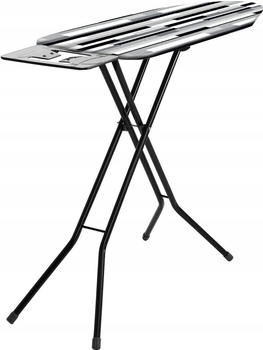 Kadax Bügelbrett "Tasjo", mit Antirutschfüßen, Bügeltisch für Dampfbügeleisen, Weiß/Schwarz, 120 cm (K5067)