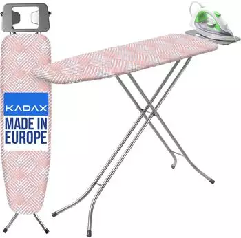 Kadax Bügelbrett 110x30cm, klappbar, höhenverstellbar, lachsfarben (K9550)