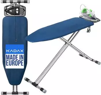 Kadax Bügelbrett klappbar, Aluminium, 120x42cm, höhenverstellbar