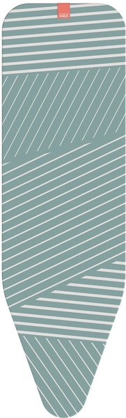 Joseph Joseph Flexa - Ersatz-Bügelbrettbezug mit Gummizug, lineares graues Muster, gepolstert mit 4 mm Schaumstoff, einfache Schnellmontage für Bretter 135 cm x 45 cm