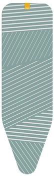Joseph Joseph Flexa - Ersatz-Bügelbrettbezug mit Gummizug, lineares graues Muster, gepolstert mit 4 mm Schaumstoff, einfache Schnellmontage für Bretter 124 cm x 37 cm