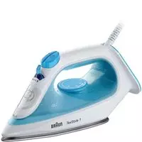 Braun TexStyle 1 Trocken- & Dampfb&uuml;geleisen Keramik-B&uuml;gelsohle 2000 W Blau - Wei&szlig;