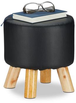 Relaxdays Hocker Schwarz