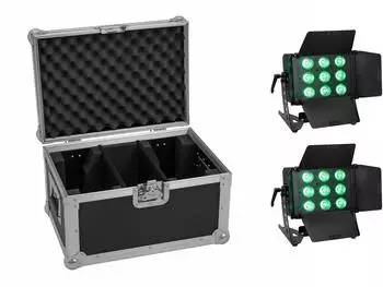 Eurolite LED CLS-9 QCL RGB/WW 9x7W Set 2x + Case (20000984)