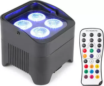 BeamZ BBP94 Uplight PAR 4x10W RGB-WA UV DMX (150.589)