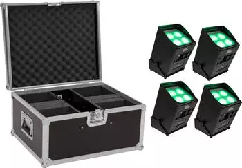 Eurolite AKKU IP UP-4 Entry QCL Spot QuickDMX 4er-Set mit Case (20000936)