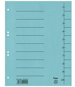 BENE Trennblätter 1-10 blau 100 Stück (97300BL)