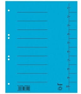 BENE Trennblätter 1-10 blau 50 Stück (98300BL)
