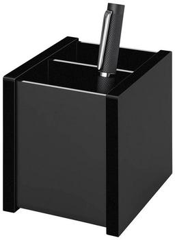 Wedo Stiftehalter Black Office schwarz Acryl 2 Fächer 8,3x10x9,6cm (636001)