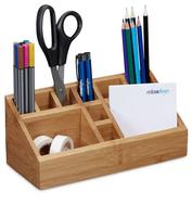 Relaxdays Schreibtisch-Organizer braun