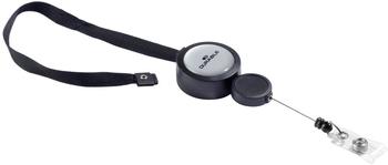 DURABLE Ausweishalter mit Druckknopf schwarz 10 St&uuml;ck (822901)
