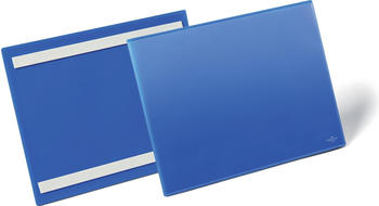 DURABLE Etikettentaschen selbstklebend A4 quer blau 50 Stück (179807)