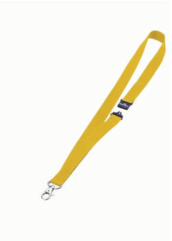 DURABLE Textilband 20mm mit Karabiner 44cm gelb 10 Stück (813704)