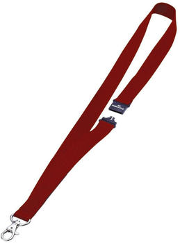 DURABLE Textilband 20mm mit Karabiner 44cm rot 10 Stück (813703)
