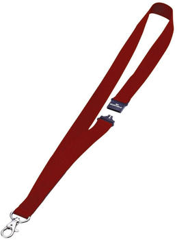 DURABLE Textilband 20mm mit Karabiner 44cm rot 10 St&uuml;ck (813703)